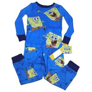 Boys SpongeBob sleepwear Size 6 Long Sleeve And Bottoms New With tags